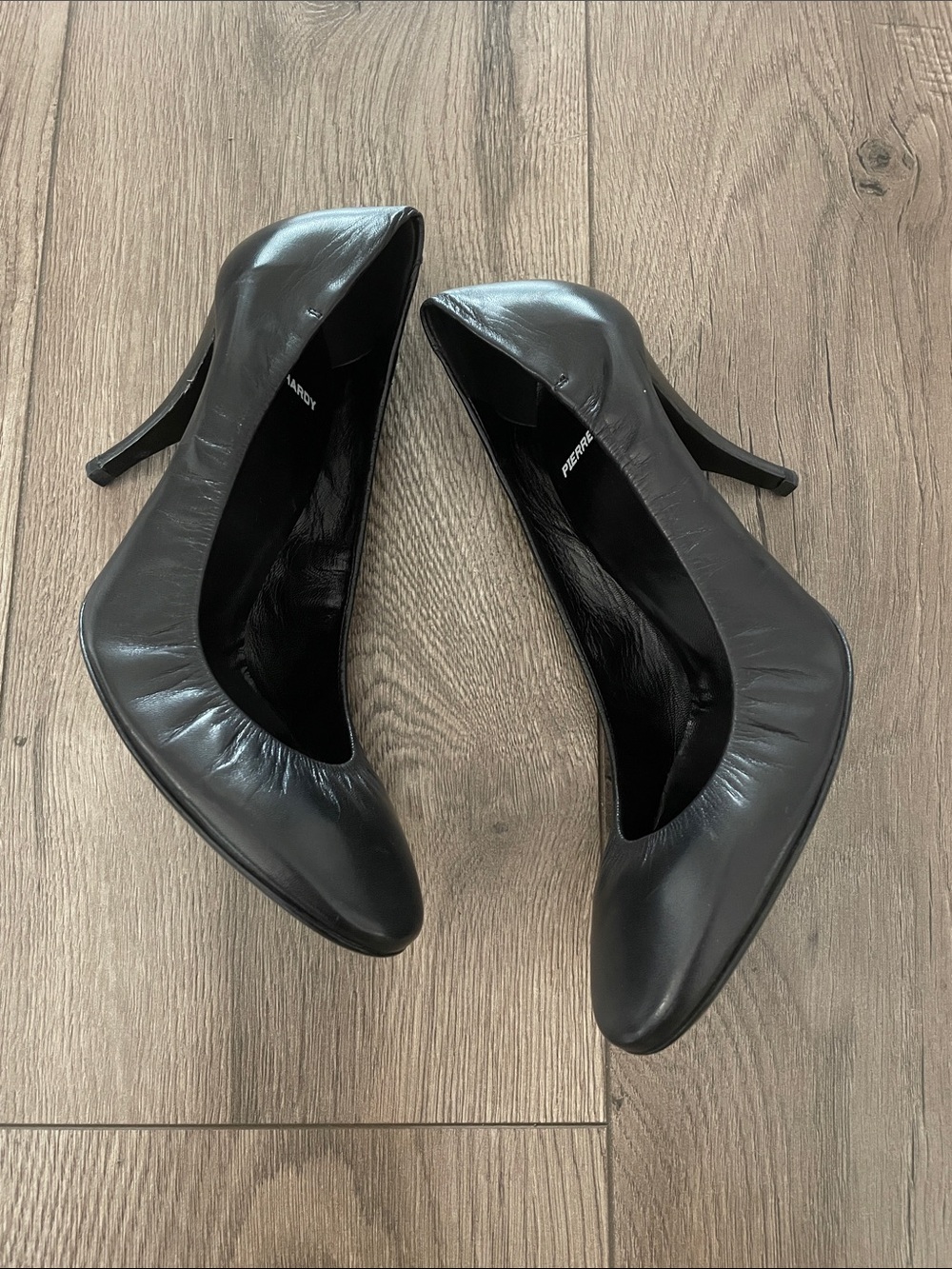 Pierre Hardy Black Leather Classic Mid-Heel Pumps Sz:37(7) Made in Italy